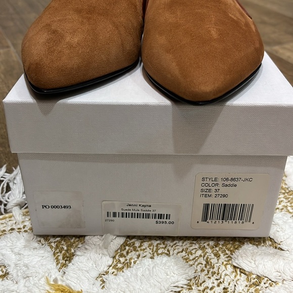 Jenni Kayne NIB never worn size 37. Suede mules in color saddle - Picture 7 of 7